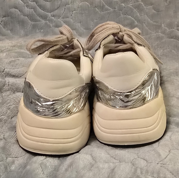 Miim Silver & White Women's Sneakers, Size 7.5 - Picture 4 of 8